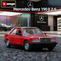 Bburago 1:24 190E 2.6 1987 Mercedes Benz Aliuminio Lydinio Mastelio Automobilio Modelis Metaliniai Diecast Miniatiūriniai Žaisliniai Transporto Priemonių Kolekcija Vaikams Žaislas Dovana