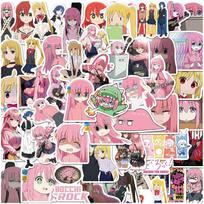 10/30/50pcs Anime BOCCHI THE ROCK! Stickers Kawaii Gotoh Hitori Decals DIY Stationery Laptop Phone Cases Cute Cartoon Sticker