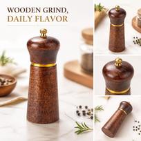 Wooden Manual and Grinder Set, Adjustable Coarseness for Spices, Home Kitchen Seasoning Mill one size