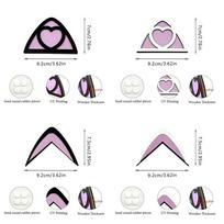 Cat Ear Right Angle Ornament Bow Home Decoration Creative Door Corner Sign  Display Screen Set A