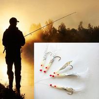 5pcs Outdoor Barb Sharp Durable Head  Treble Bait Fishing Tackle Luminous Fishing Hook