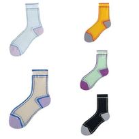 5Pairs Kawaii Stripe Socks Mid Tube Socks Women Sweet Dashed Line Socks  Girl 5Pairs