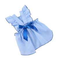 Small XL XXL Cute Pet Skirt New Summer Plaid Pet Cat/Dog Wedding Dress with Bow for Winter Use Animal Pattern Pet Supplies (Blue,S)