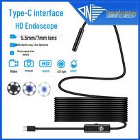 Waterproof TYPE-C Android Phone Endoscope: 5.5/7MM Screw Head, 3.5M 5.5mm/1m Soft Wire blue