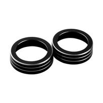 2Pcs/Set Replacement AC Climate Control Ring Knob Trim Cover for Honda Civic 2016 -  Red Aluminum Car Decor Car juoda