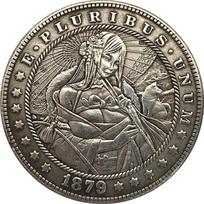1879 m. JAV JUNGTINĖS AMERIKOS VALSTIJOS Grožis Hobo Nikelio atminimo kolekcionuojami suvenyrai Sidabrinės monetos