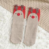 1Pora animacinių filmų kalėdinių kojinių papuošalų Linksmų Kalėdų papuošimai namams Kalėdų dovanos Kalėdos Noel Navidad Laimingų Naujųjų Metų reikmenys Elk