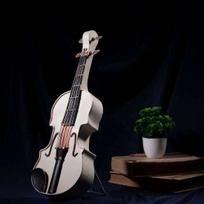 41 cm balto alto smuiko modelio dekoratyvinio muzikos instrumento kopija namų dekoravimui, puiki dovana muzikos mylėtojams, mokytojams ir studentams