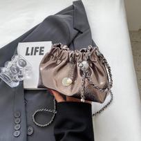 2024 Stylish Silver Messenger Bag for Women - Versatile Bucket Chain Shoulder & Cloud Design