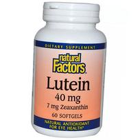 Lutein and Zeaxanthin, Lutein 40, Natural Factors  60 softgels (72406006) 60softgels