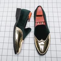 Fashion Luxury Designer New Britain Royal Pointed Velvet Brogue Leather Shoes For Men Casual Loafers Formal Dress Footwear 38