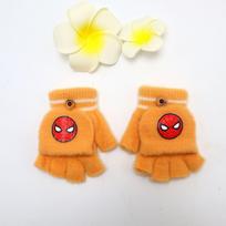 Marvel Spider-Man Half-Finger Winter Gloves for Boys: Warm, Cartoon-Inspired Student Accessories For ages 3-10