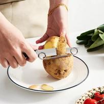 Swallow Tail Fruit Vegetable Carving Knife Triangle Blade Spring Stainless Steel Kitchen Tools For Diy Fruit Platter 22Cm juoda
