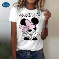 Tee Shirt Lovely Funny Women Cartoon Stitch Graphic Mouse Short Sleeve Tshirts Casual Fashion Print Clothing S