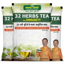 Jeena Sikho 32 Herbs Tea Herbal Detox Kahwa Ayurvedic Wellness Infusion With Tulsi Brahmi Giloy 30 gm Pack of 3