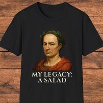 Julius Caesar Funny T- Shirt, Roman History Humor Tee, Ancient History Gift XL