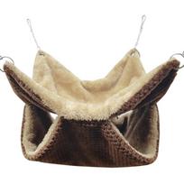 Pet Hamster Hammock Double-layer Guinea Pigs Cages Plush Winter Warm Hanging Nest Sleeping Bed Squirrel Small Pet House L