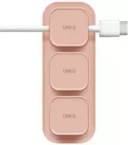 UNIQ Pod Mag magnetic cable organizer + base blush rožinės spalvos