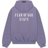 Fear of God Essentials Heavy Fleece Full Zip Hoodie Lavender Men Tops Purple 192BT246247F M