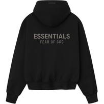 Fear of God Essentials Classic Fleece Hoodie Jet Black Men Tops 192SP252050F XL