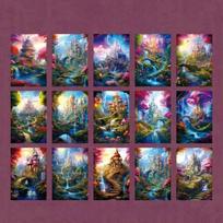 30 Sheets Vintage INS Fantasy Material Paper Planner Decorative Scrapbooking Diary Album Background Paper