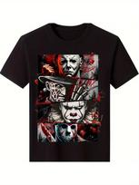 Horror Movie Icons Michael Myers Freddy Krueger Pennywise Jason Voorhees T-shirt XXXL
