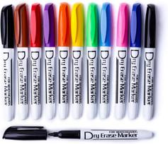 Dry Erase Markers Low Odor Fine Tip Whiteboard Pens Set of 12 Assorted Colors United States