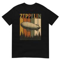 Retro Zeppelin Airship Shirt Vintage Rock Style Tee for Men T-Shirt M