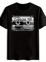 Black Cypress Hill Vintage Rock Band Graphic T-Shirt | Men's Casual Summer Top, Unisex T-Shirt M