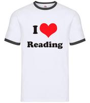 I Love Reading - Mens Ringer - Book Books Reader Read Writer Author S