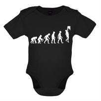 Evolution of Man Rock Climbing - Baby T-Shirt / Babygrow - Boulder Climber Climb XXXL