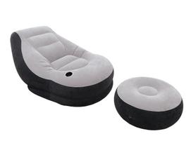 Velvet armchair with footstool 130 x 99 x 76 cm INTEX 68564