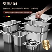 Zhishi 304 SS Rolled-Edge Food Pan