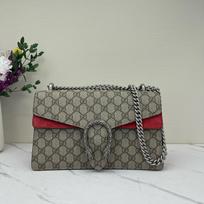 [Pre-Owned] Dionysus Chain Tiger Head Buckle Logo Canvas And Leather Shoulder Bag Small - Excellent #R209VU ONE SIZE