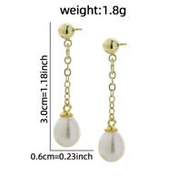 Long Chain Tassel Design Natural Freshwater Pearl Drop Earrings S925 Silver Needle Luxury Women Pearl Jewelry 6-7MM