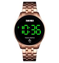 Skmei 1579   Unisex Digital Watch Exclusive Steel Strap Water Proof Big Number Character Casual Wrist Watch