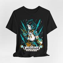 Genshin Impact Unisex Tee, Anime Fan Shirt, Casual Gaming Apparel, Geek [...] 4XL