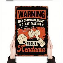 Vintage Kendama Metal Wall Art Rustic Tin Sign Funny Quote Decor 8x12 Inch (SKY BLUE,20x30cm)