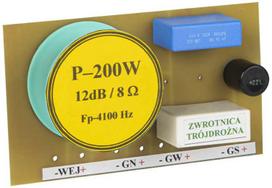 Trijų juostų garsiakalbio kryžminis filtras 200 W / 8 omų