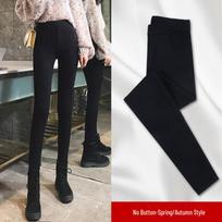 Women's High-Waisted Fleece-Lined Yoga Leggings - Autumn/Winter, Stretchy, Butt-Lifting, Plus Size, Tight-Fitting. L [suitable for 100-115 lbs]