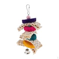 Cage Hanging Chew Toys Cockatiel Budgie Wooden Stand Perches colorful