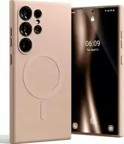 Mercury MagSafe pusiau silikoninis dėklas Samsung S24Ultra S928 rožinės spalvos