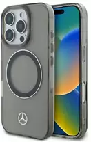 Mercedes MEHMP16L23HUOSK Apple iPhone 16 Pro 6.3' dėklas telefonui juodos spalvos dėklas telefonui sidabro spalvos Ring MagSafe