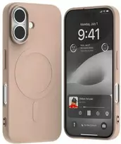 Mercury MagSafe Semi-Silikoninis Apple iPhone 16 6,1" dėklas telefonui rožinės spalvos sand