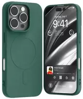 Dėklas Mercury MagSafe Semi-Silicone Apple iPhone 16 Pro 6,3″ žalios spalvos