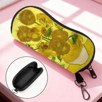 Van Gogh Eyeglass Pouch High-Definition Starry Night Glasses Case Portable Glasses Bag Vibrant Eyewear Glasses Case For Students