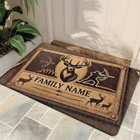 1pc Hunter Archer Forest Scene Area Rug Non-Slip Floor Mat for Living Room Bedroom Kitchen Bathroom Laundry Home Office Decor 40x60cm