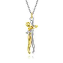 Valentine's Day Personalized Couple Hug Pendant Necklace - Mother Daughter Hug Chain