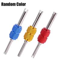 Car Valve Core Wrench Aluminum Alloy Auto Tire Air Conditioning Valve Core Double Head Screwdriver Valve Core Disassembly Tool (as the picture,x1)