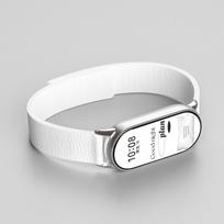 Silicone Loop Strap For Xiaomi Mi Band 10 9 8 Magnetic Bracelet Replaceable Wristband Correa For Xiaomi Band 10 Sports Watchband For Mi Band 10 balta